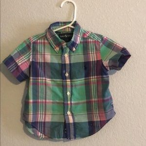 Ralph Lauren 12 mo short sleeved dress shirts